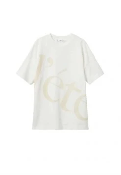 Mango PSTCLAIM - T-Shirt Print - Gebroken Wit | Damen -Mango Populaire Boutique bfbddf8a930e46b4854580327e17184e