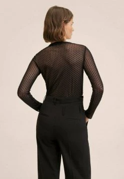 Mango POL - Langarmshirt - Black | Damen -Mango Populaire Boutique c0e673b29f2e4e4abebf4c473ebef147