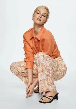 Mango NORA - Stoffhose - Orange | Damen -Mango Populaire Boutique c0f816747c464f749cd9d22d5f879aef