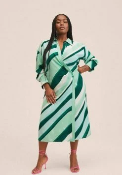 Mango Damen BIO - Blusenkleid - Groen -Mango Populaire Boutique c205899d33fb441da94731fe963c857d