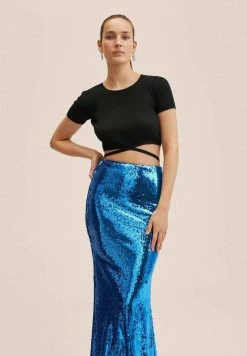 Mango MARIONA-A - Maxirock - Blue | Damen -Mango Populaire Boutique c3edf98ef2b043399e226a6f4d13e39c