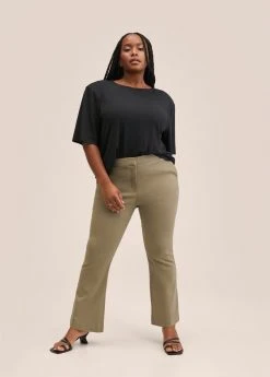 Mango Stoffhose - Kaki | Damen