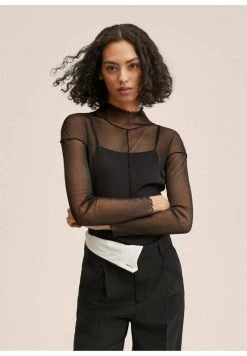 Mango TULLE - Bluse - Black | Damen -Mango Populaire Boutique c430defd65a14ca2b48082f8848e7c31