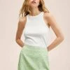 Mango Damen TALIN - A-Linien-Rock - Vert Pastel -Mango Populaire Boutique c4b00709233144f6b13e09d10bcbb937