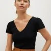 Mango T-Shirt Print - Zwart | Damen -Mango Populaire Boutique c576860d70774317aacdd0169c14fd43