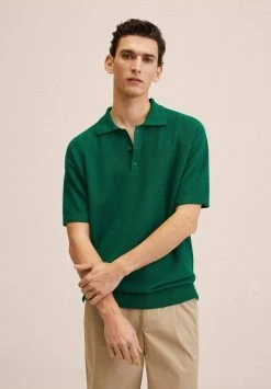 Mango Herren Poloshirt - émeraude