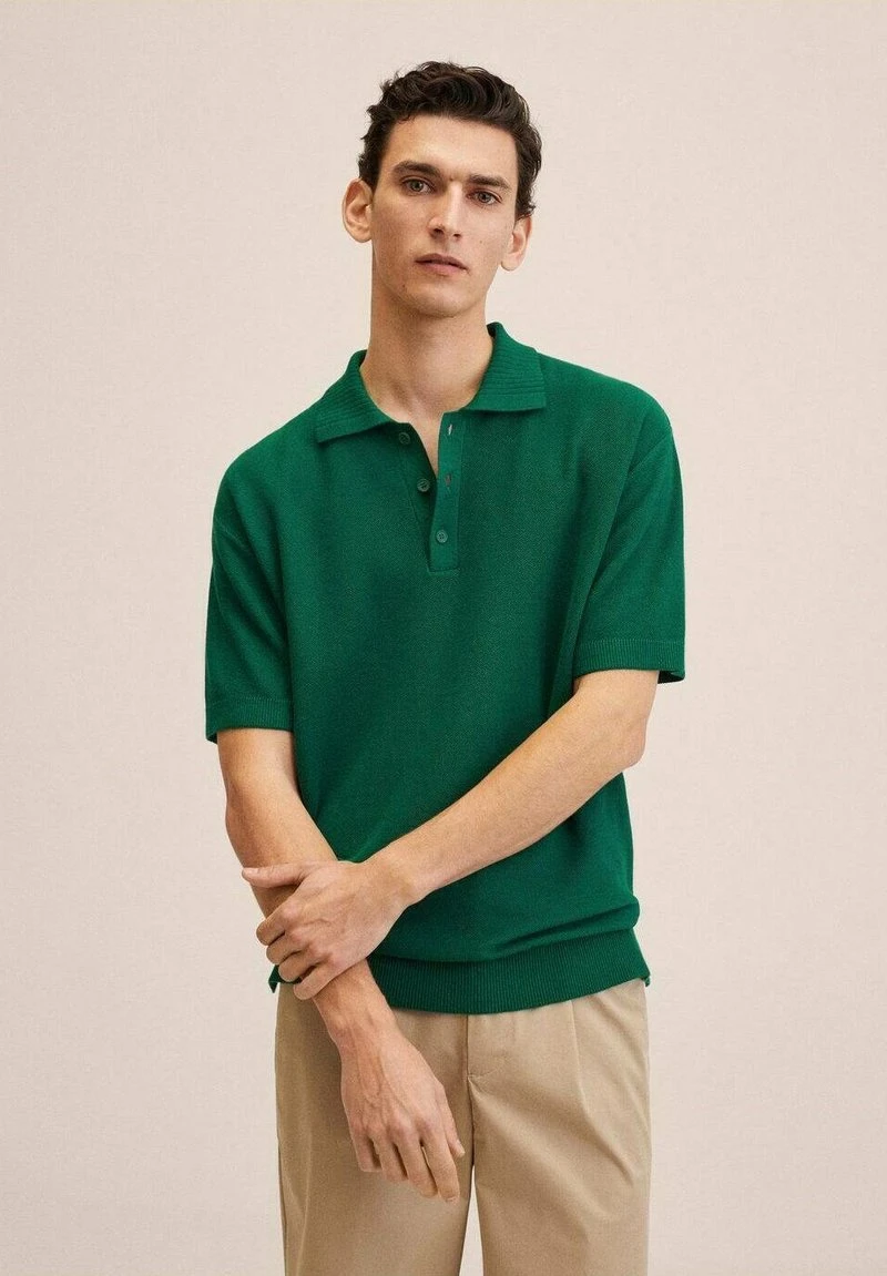 Mango Herren Poloshirt - émeraude 3 Mango Herren Poloshirt - émeraude