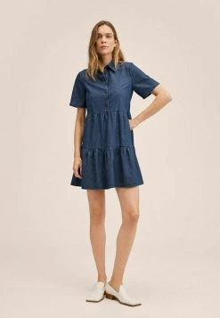 Mango BLOOM H - Blusenkleid - Azul Oscuro | Damen