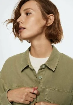 Mango NALA - Hemdbluse - Khaki | Damen -Mango Populaire Boutique c83290c83d124fda97a2063bbc9e63b0