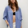 Mango Bluse - Blauw | Damen -Mango Populaire Boutique c9178e5cca5e4b5eb72bca41f2699eed