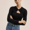 Mango RISU - Strickpullover - Noir | Damen -Mango Populaire Boutique ca1020c362164bd9a49cfe6b7662483b