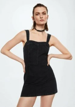 Mango ALINA - Jeanskleid - Black Denim | Damen