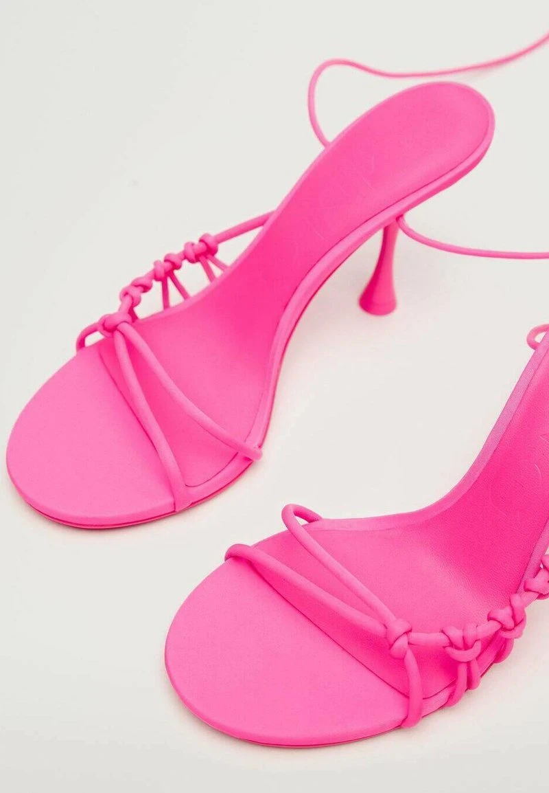 Mango KNOT - High Heel Sandalette - Neonroze | Damen 8 Mango KNOT - High Heel Sandalette - Neonroze | Damen – Bild 6
