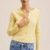 Mango CANOLI - Strickjacke - Pastel Yellow | Damen
