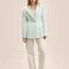 Mango MAGNOLIA - Blazer - Wassergrün | Damen -Mango Populaire Boutique cbe33782ecaa41bab83cde5ccbf5cc3a