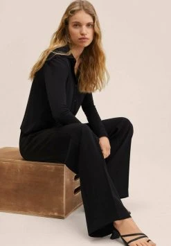 Mango Damen PALACHIN - Stoffhose - Zwart -Mango Populaire Boutique ce379af019514b00ac93dd4666c75561