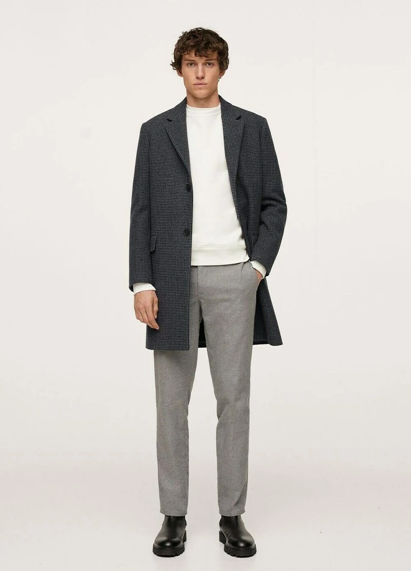 Mango PRINCE OF WALES - Klassischer Mantel - Light Heather Grey | Herren 4 Mango PRINCE OF WALES - Klassischer Mantel - Light Heather Grey | Herren – Bild 2