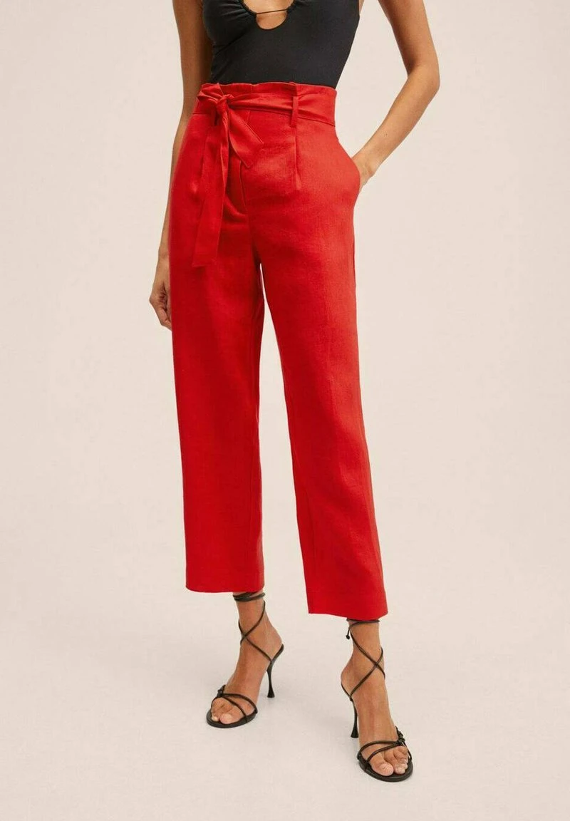 Mango AMPABELT - Stoffhose - Rouge | Damen 4 Mango AMPABELT - Stoffhose - Rouge | Damen – Bild 2