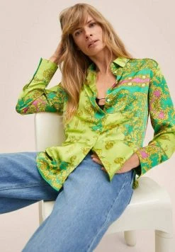 Mango GIAN - Hemdbluse - Verde | Damen -Mango Populaire Boutique d1bb7f094d0f4ae1b2046b7a6988b09a