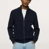 Mango MIT HALBHOHEM KRAGEN UND REISSVERSCHLUSS - Strickjacke - Marineblau | Herren -Mango Populaire Boutique d1dfdf63efa1489ebb47630c56337b44