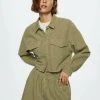 Mango NALA - Hemdbluse - Khaki | Damen -Mango Populaire Boutique d266ae55c2e64d79a34b6ad63069d9af