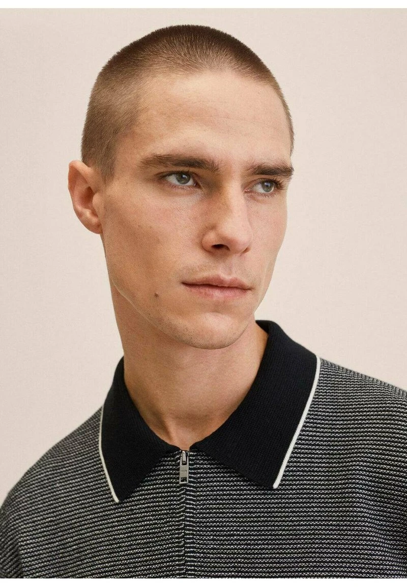 Mango Poloshirt - Nero | Herren 7 Mango Poloshirt - Nero | Herren – Bild 5