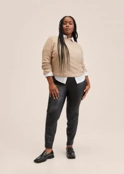 Mango LONDONPU - Leggings - Hosen - Zwart | Damen