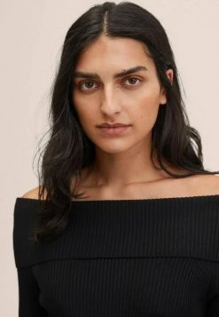 Mango SHARPEI - Strickkleid - Noir | Damen -Mango Populaire Boutique d4236eec22374a2b8241dfbbfe7507dc