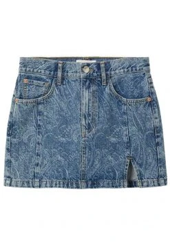 Mango Damen PAISLEY - A-Linien-Rock - Bleu Moyen -Mango Populaire Boutique d4ba92afcdc849e5931b09f971cf536e