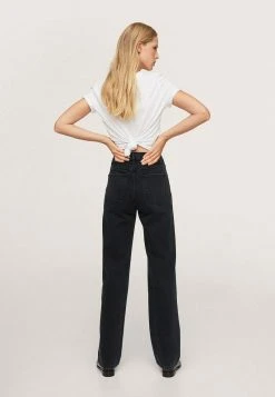 Mango Jeans Straight Leg - Black Denim | Damen -Mango Populaire Boutique d4f69709d9a24c7a8d3a399f01178bdb
