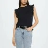 Mango Damen SUIZA - Top - Schwarz -Mango Populaire Boutique d5174352d46e43b2bb6ea7b47e1e6862