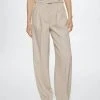 Mango Damen TULIPA - Stoffhose - Beige -Mango Populaire Boutique d5cb7f3b08364898a7e99dcc4a941304