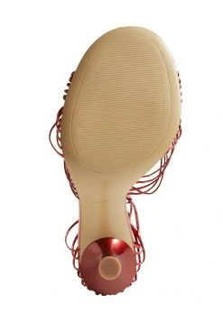 Mango Damen FINE - Riemensandalette - Rot -Mango Populaire Boutique d969c757aed94e14a669ffb852772126