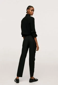 Mango STRAIGHT-FIT - Chino - Black | Damen -Mango Populaire Boutique d970db207e384d368640c8f0d8a45985