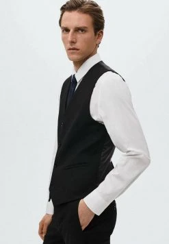 Mango Herren PAULO - Anzugweste - Zwart -Mango Populaire Boutique d9755079c0144c728f7020e98e0604b8