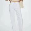 Mango Damen Jeans Straight Leg - White -Mango Populaire Boutique dbc9f6e2a2e84e35880842d78332cf95