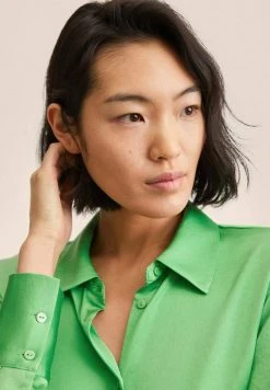 Mango BRILIANT - Hemdbluse - Groen | Damen -Mango Populaire Boutique dcb108b395d84bbc993363adef0f33ae