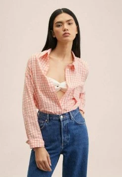 Mango Hemdbluse - Koraalrood | Damen