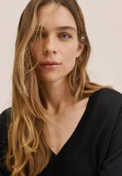 Mango LUCCAV - Strickpullover - Svart | Damen -Mango Populaire Boutique e065b9908c7845ae8f8a40372ccd8c77