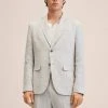 Mango Herren MIAMI - Sakko - Hellgrau Meliert