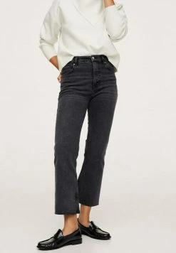 Mango TAILLE HAUTE - Jeans Bootcut - Gris | Damen