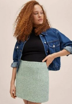 Mango Damen TREZE - Minirock - Pastelgroen