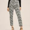 Mango Damen ZEBRA - Stoffhose - White -Mango Populaire Boutique e4a2d2a92e0b4c3c8428bd515e6c6be3