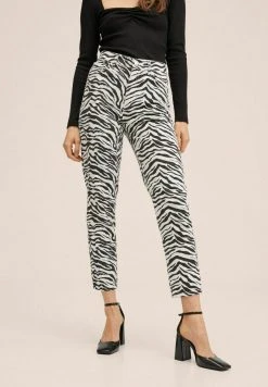 Mango Damen ZEBRA - Stoffhose - White