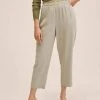 Mango Damen FLUIDO - Stoffhose - Light Pastel Grey -Mango Populaire Boutique e6b8567bbbdd4bfe87d9d98f94e9ede2