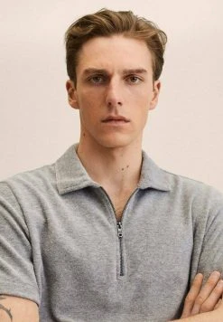 Mango MARIZIP - Poloshirt - Gris Claro Vigoré | Herren -Mango Populaire Boutique e745ee32406e4f51bcbb43329ecd14b2