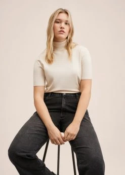 Mango ALMA - T-Shirt Basic - Licht/pastelgrijs | Damen