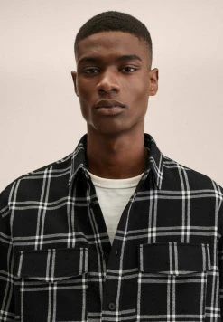 Mango LAMIA - Hemd - Zwart | Herren -Mango Populaire Boutique e7daa2606c064dd8b56043a5d241db58