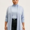 Mango ALMA - Strickjacke - Light Blue | Damen -Mango Populaire Boutique e89148682a004d0eac178b97dbc4b6d8