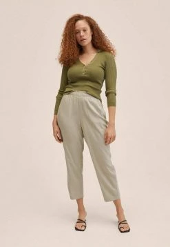 Mango Damen FLUIDO - Stoffhose - Light Pastel Grey -Mango Populaire Boutique e8eaac8abea34948ba7368dcf88530e0